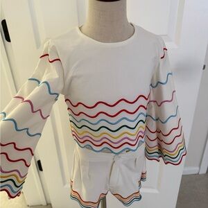 Lola + The Boys Rainbow Wave Short Set